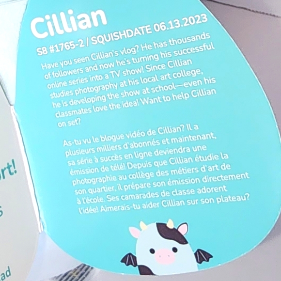 CILLIAN 🦇🐮 Black & Blue Bat Cow Legendary Collection Original Squishmallow NWT - Picture 4 of 8